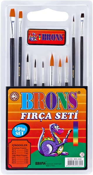 Brons Fırça Seti 10 lu Br-248