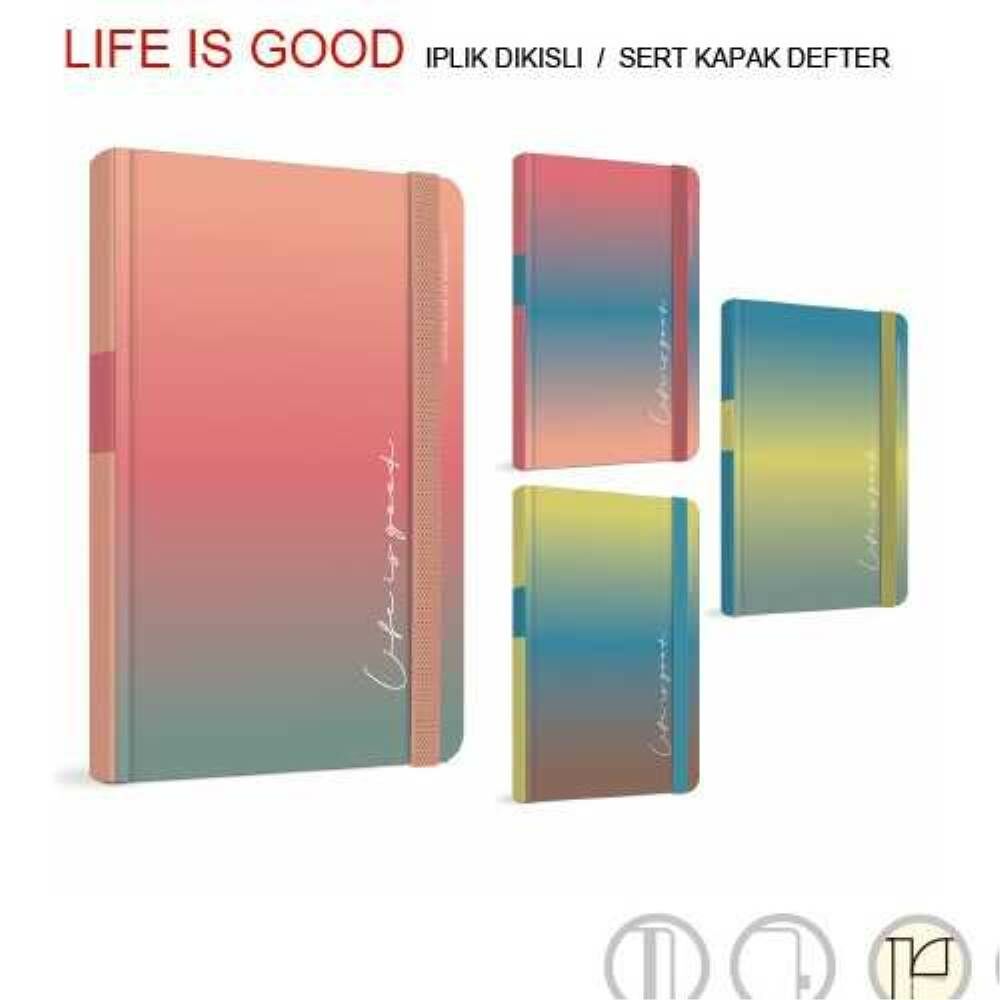 Life Is Good 13x21 120 Yaprak Çizgili Sert Kapak Defter 5799