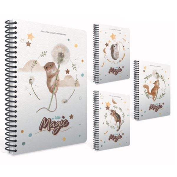 Magic A4 80 Yaprak Çizgili Karton Kapak Spiralli Defter 6238