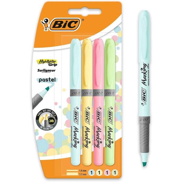 Bıc Fosforlu Kalem Brıte Lıner Grıp Set 4 Lü Pastel Bls. 964859