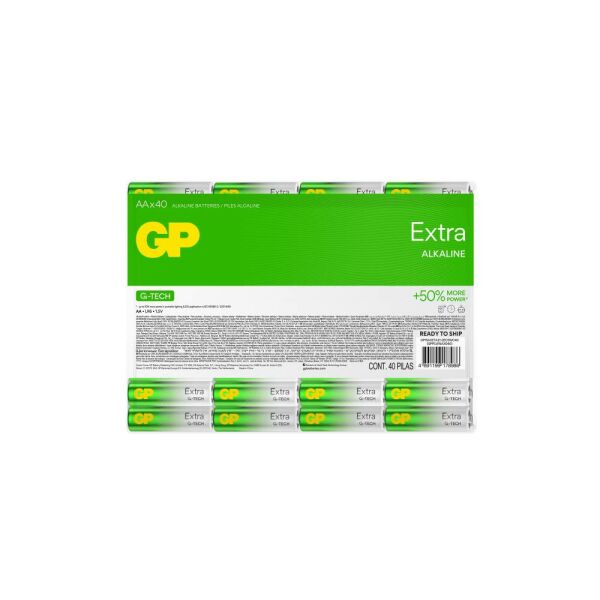 Gp R6 AA Boy Extra Alkalin Kalem Pil 40lı Paket GP15AXET-2EUECS40