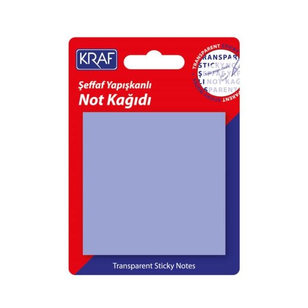 Kraf Yapışkanlı Not Kağıdı 76X76   50 Yp Şeffaf Mor 7676Tr