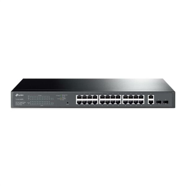 Tp-Link TL-SG1428PE 24 Port 10-100-1000 Poe+ Switch 2 Port SFP Çelik Kasa Rack Mount