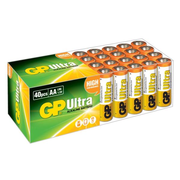 Gp LR6 AA Boy Ultra Alkalin Kalem Pil 40'lı Paket GP15AU-2B40