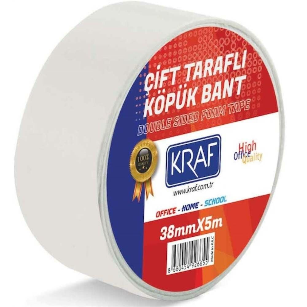 Kraf Çift Taraflı Köpük Bant 38Mmx5m 5038G