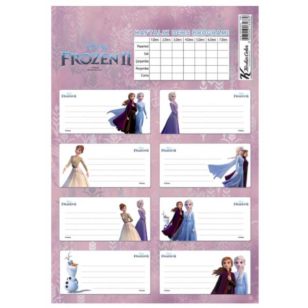 Keskin Etiket Ders Programlı 3 Lü Frozen Iı 220130-92