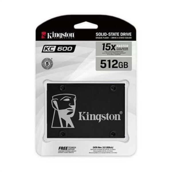 Kingston 512GB KC600 550MB-520MB-S 2.5''sata 3 SSD SKC600-512G Ssd Hardisk