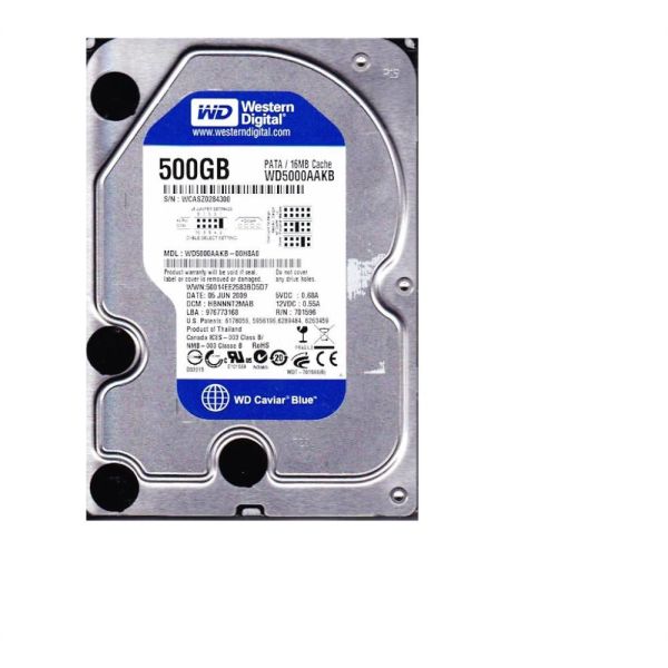 Wd 500GB 3.5'' Ide 500GB 7200RPM 16MB WD5000AAKB (Eski Tip IDE) Harddisk