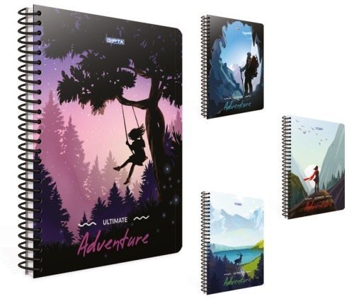 Adventure A4 80 Yaprak Çizgili Karton Kapak Spiralli Defter 3843