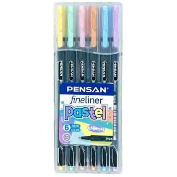 Pensan Fınelıner 6200 6 Lı Pastel Pvc Kutu