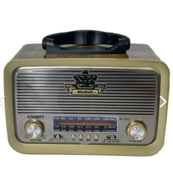 Everton RT-301 Bluetooth-USB-SD-FM Şarjlı  Nostaljik Radyo El Fenerli