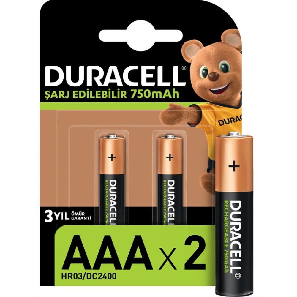 Duracell Pil Şarjlı 2 Li Aaa İnce Kalem 750Mah