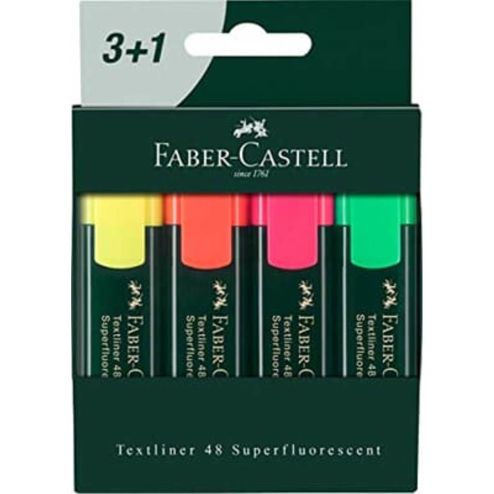 Faber Castell Fosforlu Kalem 4 lü 3+1 254831