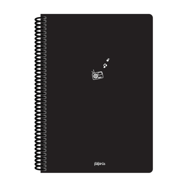 Mini A4 80 Yaprak Çizgili Plastik Kapak Spiralli Defter 5734