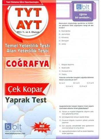 Bulut Tyt-Ayt Coğrafya Yaprak Test