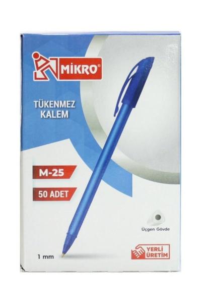 Mikro M-25TM 50 li Mavi Tükenmez Kalem