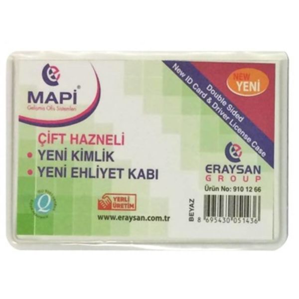 Mapi Çift Hazneli Yeni Kimlik-Ehliyet K.Beyaz 100'Lü 9101260