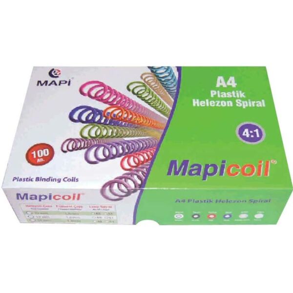 Mapi Spiral Plastik Helezon 4:1 25Mm Şeffaf 50 Adet 48 Lop 2352504