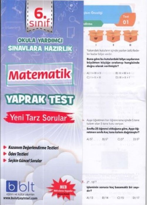 Bulut 6.Sınıf Matematik Yaprak Test