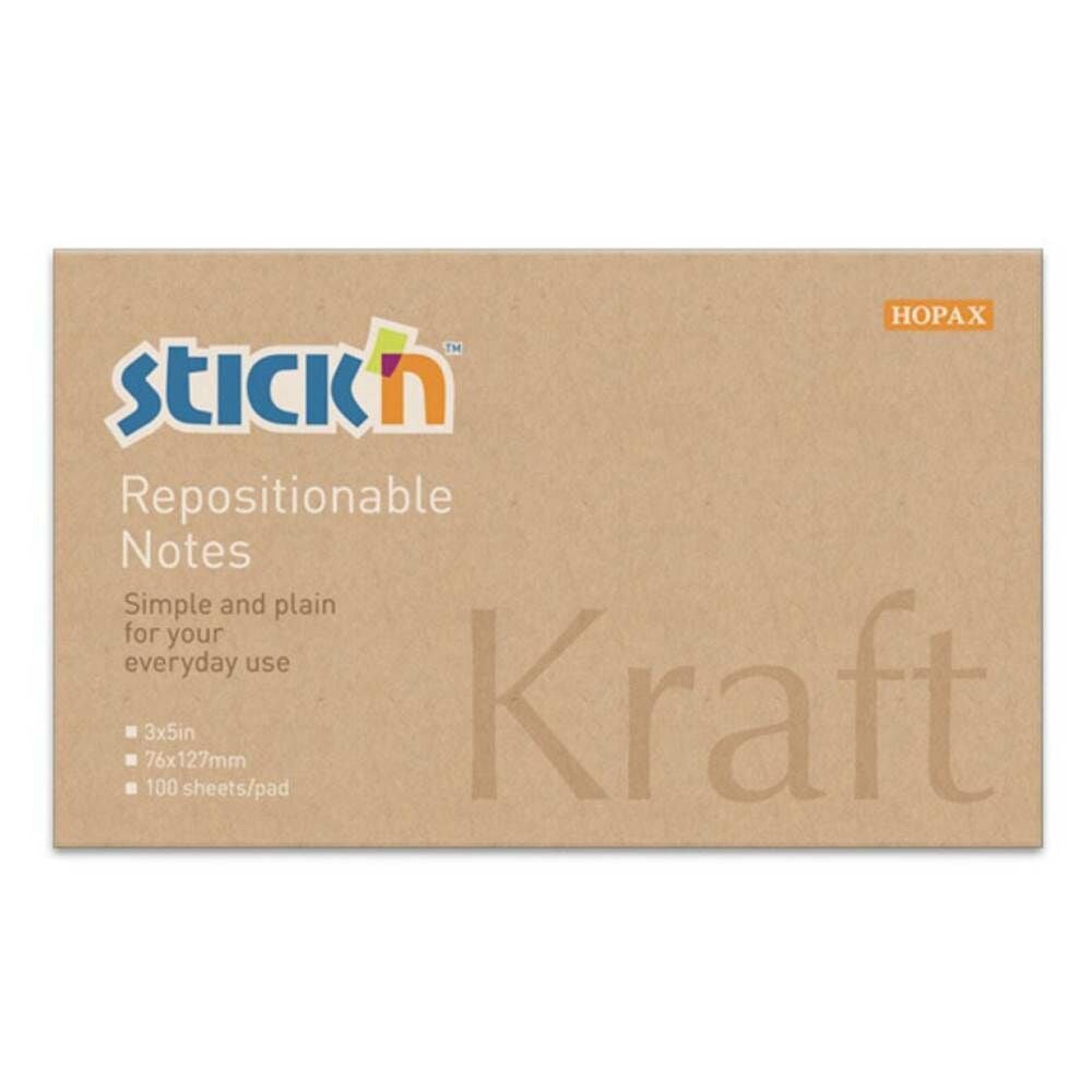 Hopax Kraft Yapışikanlı Not Kağıdı 76x127 mm 100 Yaprak 21640