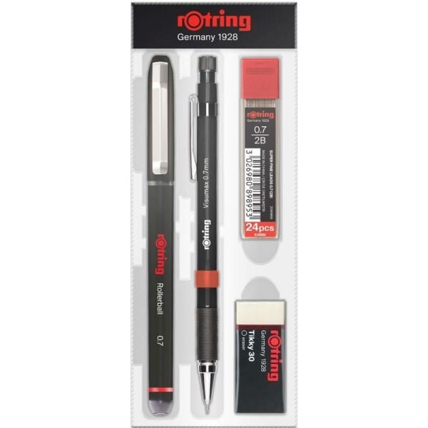 Rotring Ofis Seti 0.7 Roller+Versatil+Min+Silgi Siyah