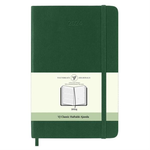 Victorias Journals 2024 13x21 Lastikli Haftalık Ajanda