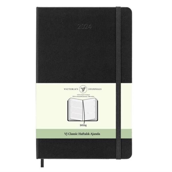 Victorias Journals 2024 13x21 Lastikli Haftalık Ajanda