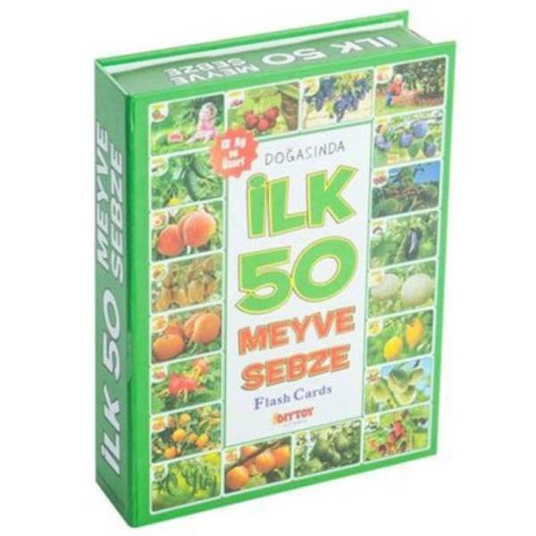 Diytoy Flash Card Manyetik Kartlar İlk 50 Sebze Meyve