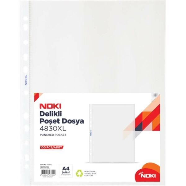 Noki Poşet Dosya Xl 100 Lü 4830Xl