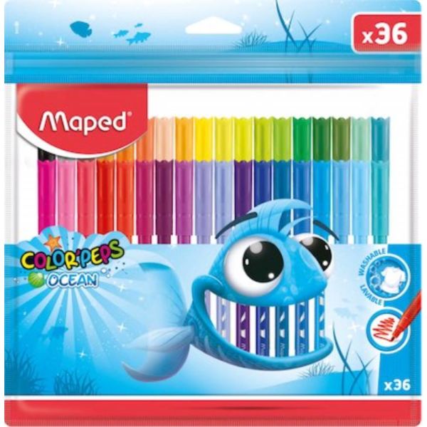 Maped Keçeli Kalem Color'peps Ocean 36 Lı Plastik Poşet 845725