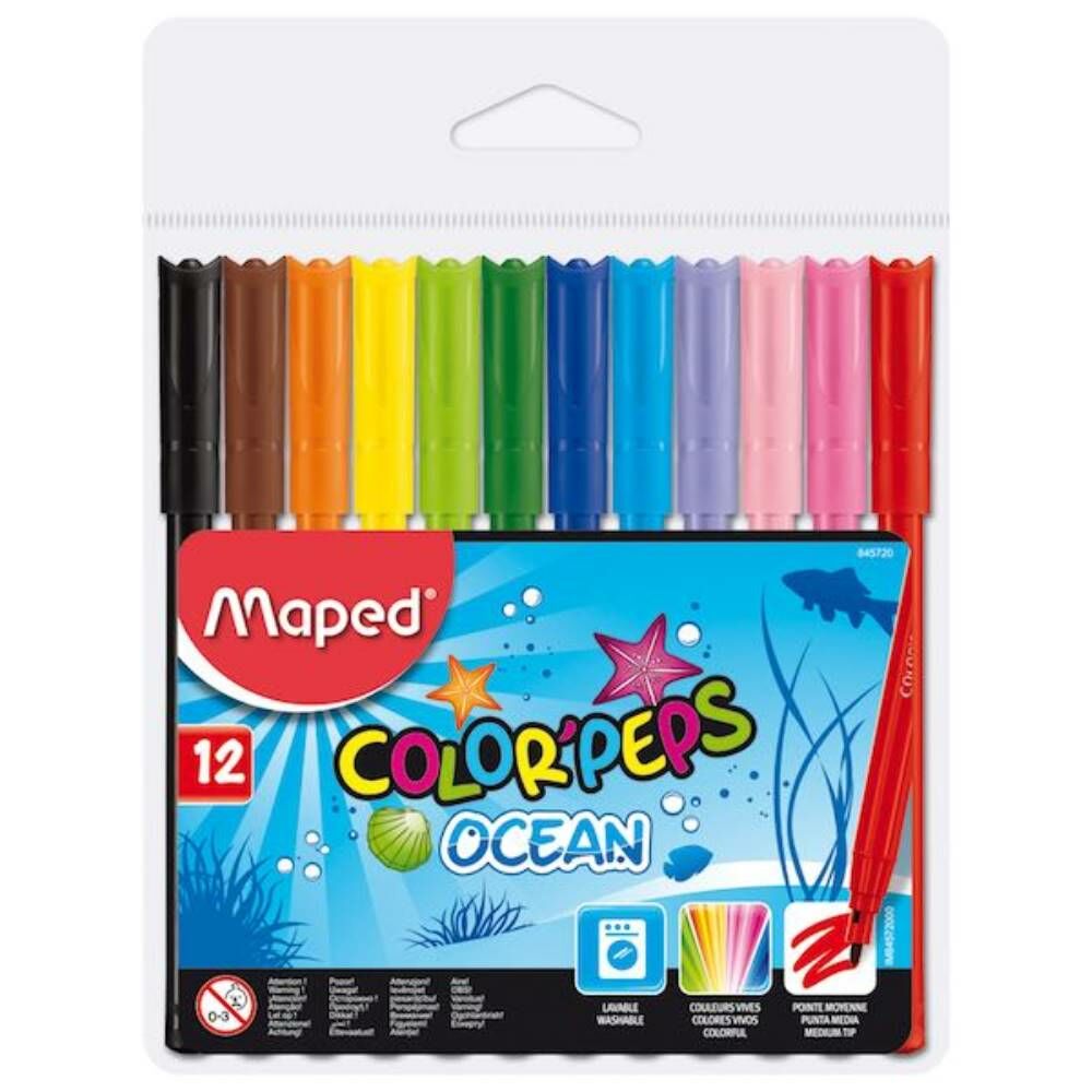 Maped Keçeli Kalem Color Pep's Ocean 12 Li 845720