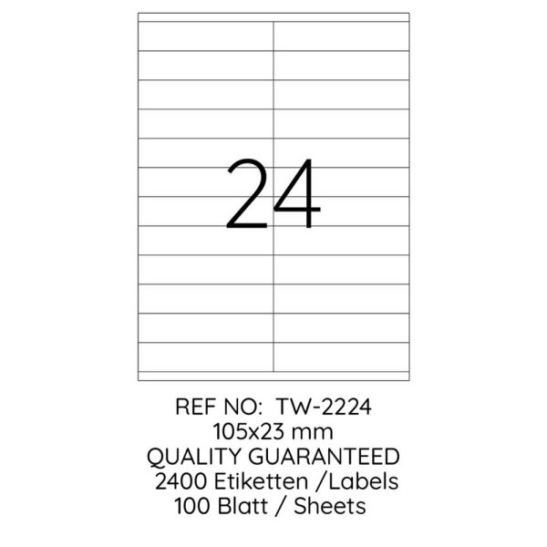 Tanex Laser Etiket Tw-2224 105 X 23 Mm
