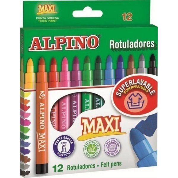 Alpino Keçeli Kalem 12 Renk Maxi AR-06