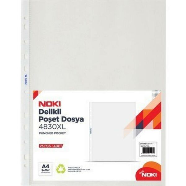 Noki Poşet Dosya XL A4 25 li 4830XL25