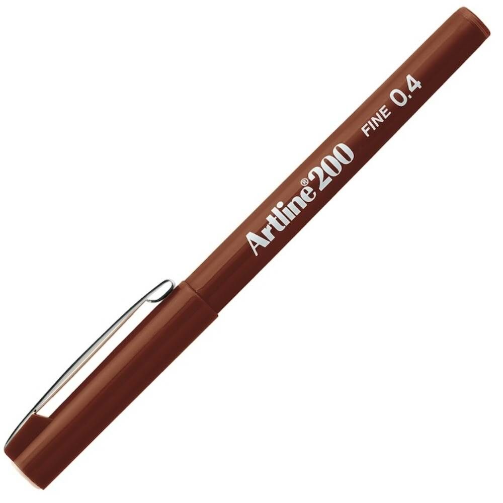 Artline 200N Fineliner Keçe Uçlu Yazı Kalemi 04 mm Kahverengi