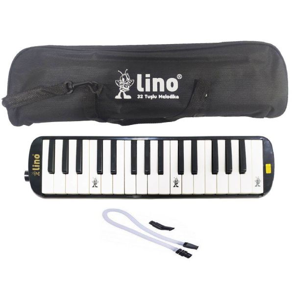 Lino LN-32-SS 32 Tuşlu Bez Çantalı Siyah Melodika