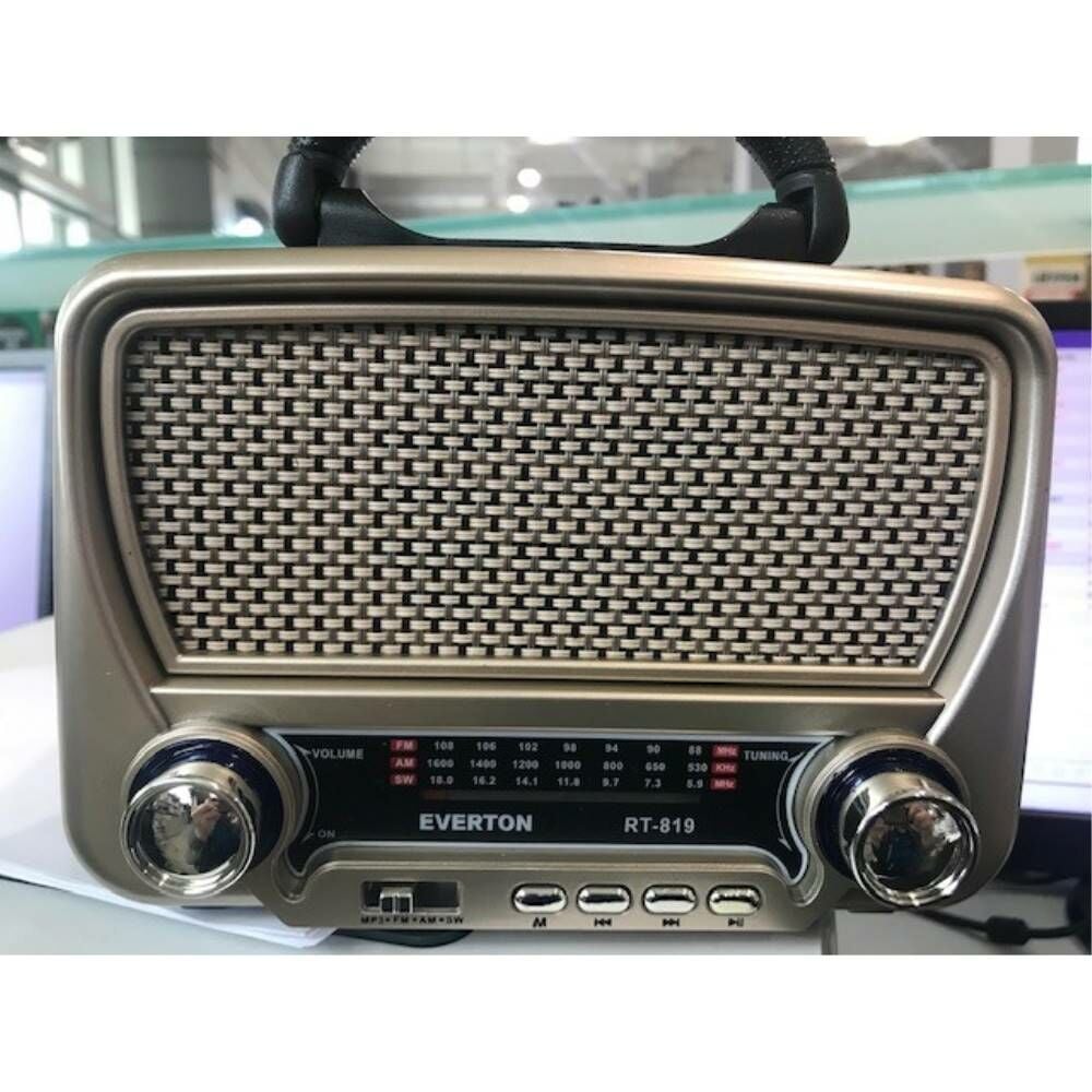 Everton Rt-819 (Solar Güneş Panelli) Bluetooth Fm-Usb-Tf Card-AUX Şarjlı Nostaljik Radyo El Feneri