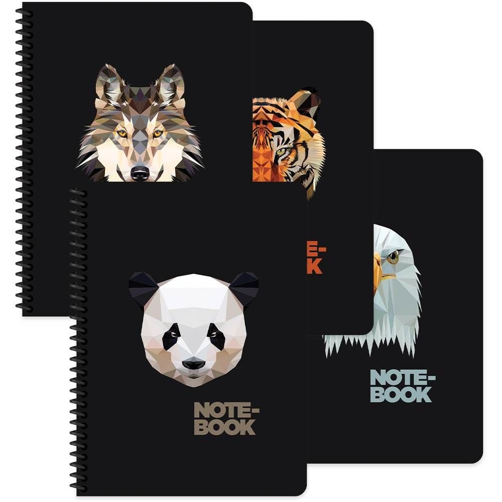 Jungle A4 80 Yaprak Kareli Karton Kapak Spiralli Defter 385712