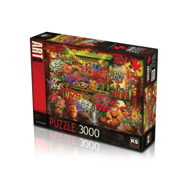 Ks Puzzle 3000 Parça Market Staal 23002
