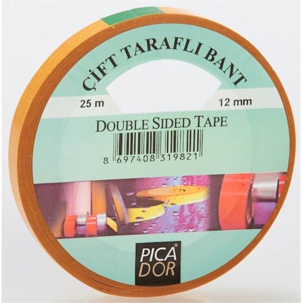 Picador Çift Taraflı Bant Askılı 12 mm x 25 mt 4101