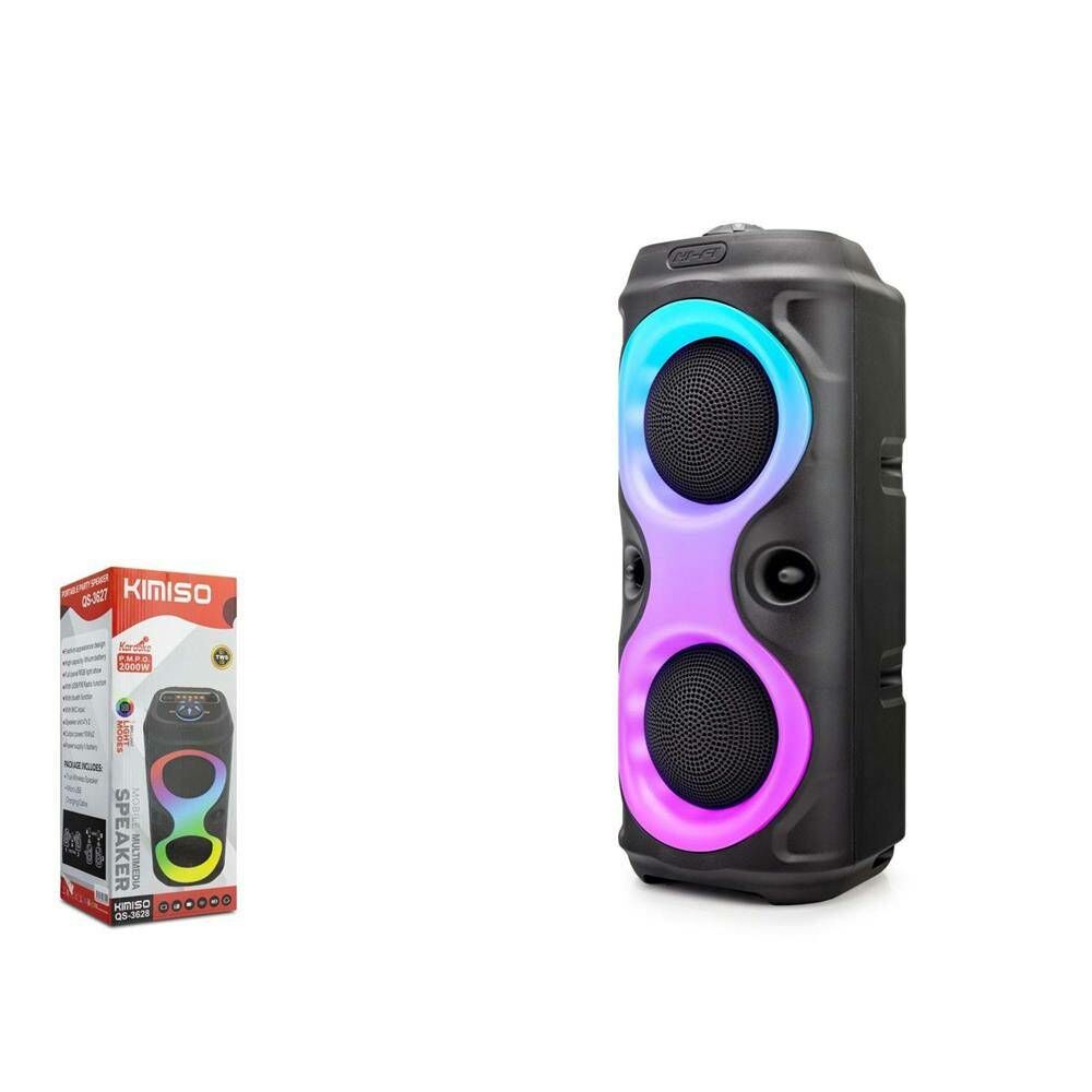 Kımıso QS3628 Bluetooth Speaker RGB (BT, USB, FM, MIC girişi, TWS, düğmeli,)