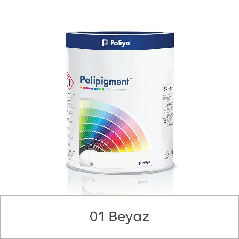 Poliya Polipigment Renk Pastaları 1 Kg 01 Beyaz