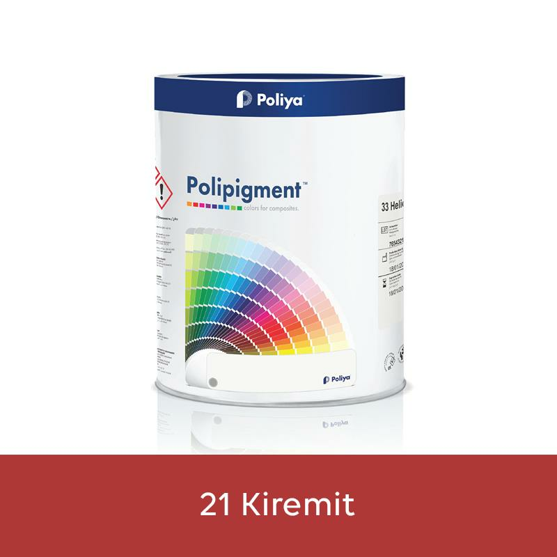 Poliya Polipigment Renk Pastaları 1 Kg 21 Kiremit