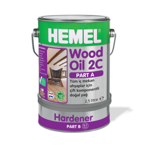 HEMEL Wood Oil 2C-Ahşaplar için Çift Komponentli Yağ - 3 LT