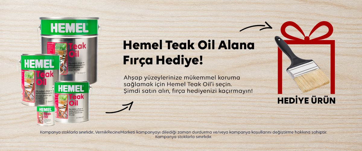 HEMEL TEAK OİL - FIRÇA HEDİYELİ