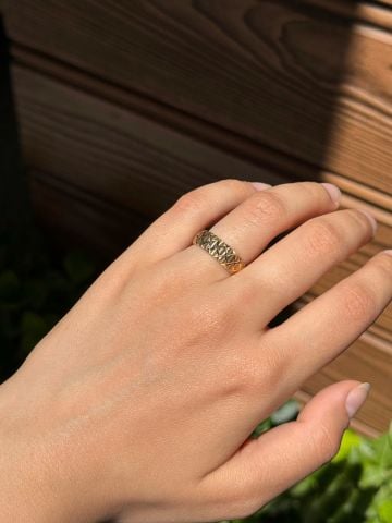 14K EFSUNLU BAĞ ALYANS YÜZÜK