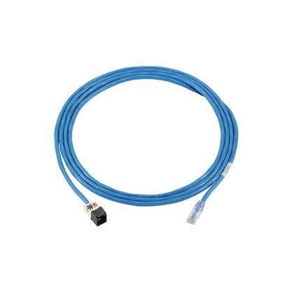 Kategori 6A, UTP, katı, yükseltici, TX6A ™ 10Gig ™ Modüler Tak TX6A ™ 10Gig ™ Jack Modülü, Mavi, 100 ft ile mavi kablo.