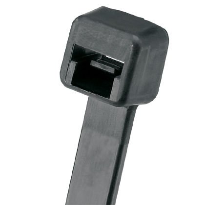 Tüm-Ty® kilit bağlantı, standart kesiti, 4.8 (122mm) uzunluk, hava şartlarına dayanıklı naylon 6.6, siyah, standart paket.