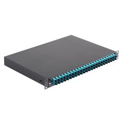 10Gig OM3 / OM4 (50 / 125μ m) modlu fiber için su adaptörler (zirkonya kovan) iki taraflı 24 SC Fiber çekmece önceden yüklenmiştir. Boyutlar: 1.73 W 12.0'' D x ''H 17.5 x'' (43.9mm x 444.5mm x 308.2mm)