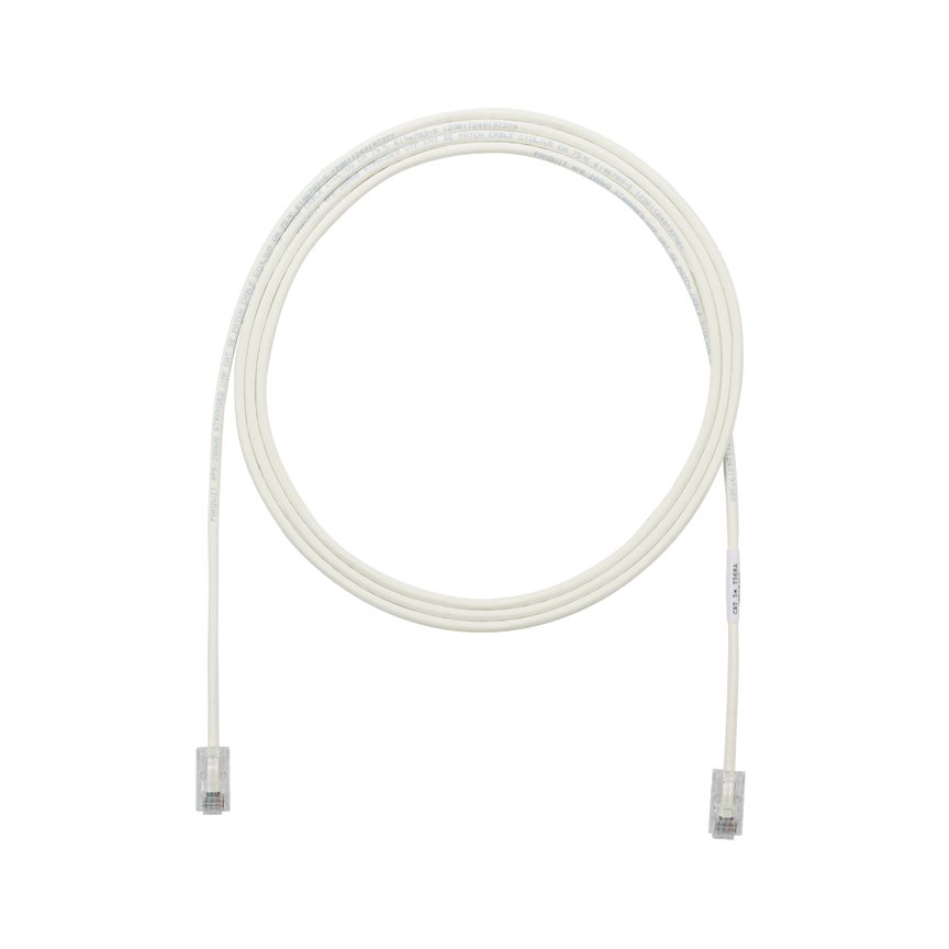 Kategori 5e performansı, her iki ucunda, Pan-Tak ™ Modüler Fiş ile 28 AWG UTP ara kablosu. Gri. 1 metre.